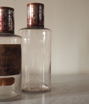 Bocaux à pharmacie en verre transparent