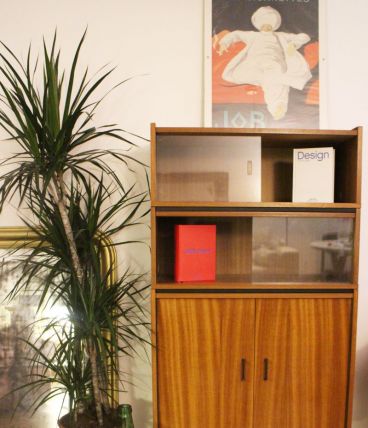 Meuble bibliothèque vitrine vintage 50's style P. Guariche