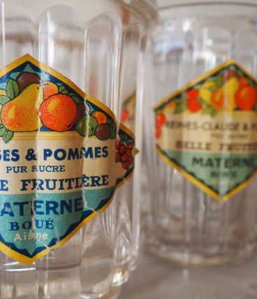 Lot de 5 pots à confiture en verre Materne Bouée