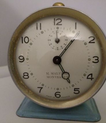 réveil vintage bleu Mr Malvezin - Monsalvy années 70