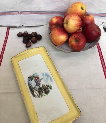 Plat à Cake Porcelaine Moulin des Loups