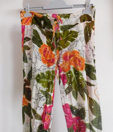 Pantalon vintage fleuri
