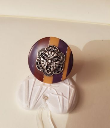 Bague en bouton taille 55 réglable 