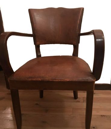 Fauteuil Bridge art déco tout cuir