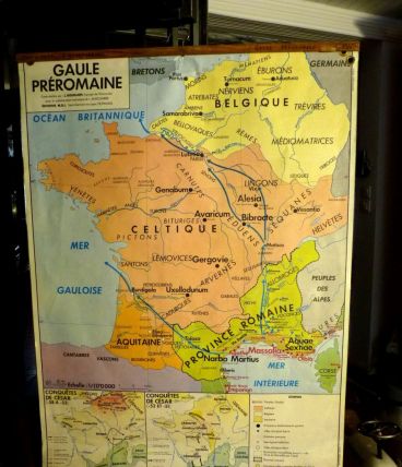 Ancienne carte scolaire rare