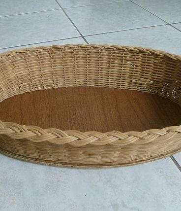 corbeille   en   osier  ancienne
