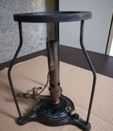 Bec bunsen en cuivre et laiton-Années 50-60