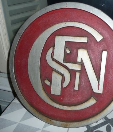 Plaque frontale locomotive vapeur 1950