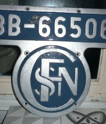 Plaque fronale locomotive SNCF bleue