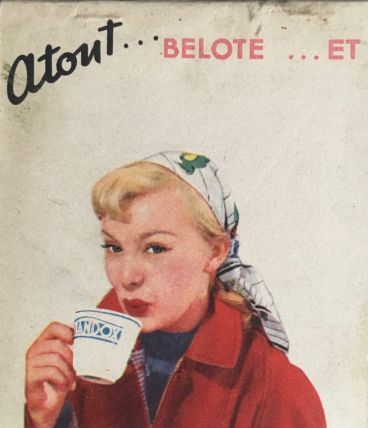 Publicité  VIANDOX  belote 1953