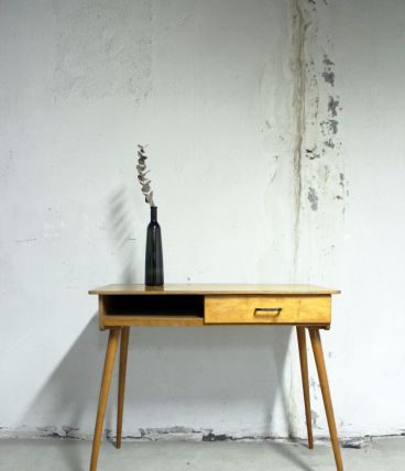 Bureau vintage scandinave longs pieds compas 70's 