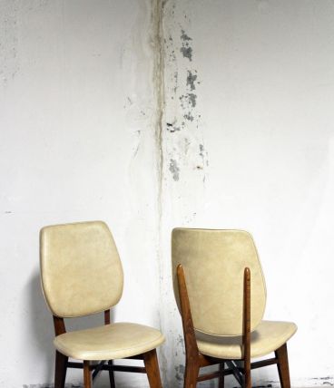 Paire de chaises vintage scandinave pieds compas années 60