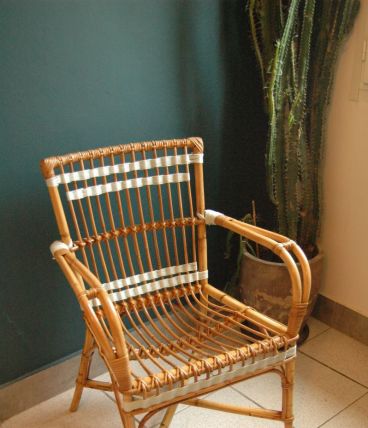 Chaise en rotin vintage