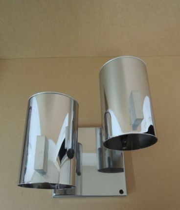 Applique murale double chromée