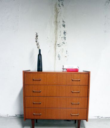Commode scandinave vintage pieds compas 60's