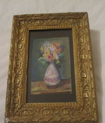 petit cadre peinture pot fleurs