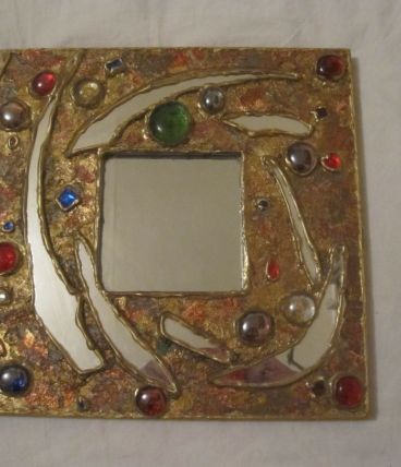 miroir incrustation vintage