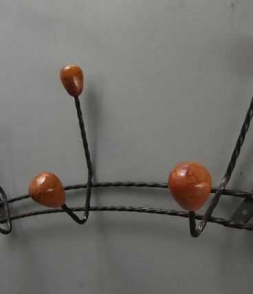 Porte manteau 50' bois &amp; métal