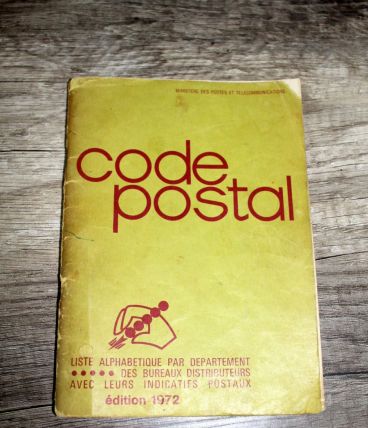 Livret Code Postal édition 1972