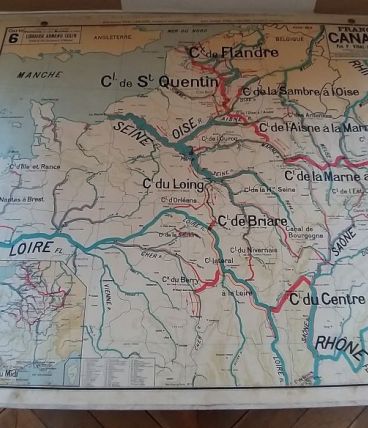 Carte murale scolaire vintage VIDAL-LABLACHE