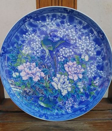 Jolie assiette décorative japonaise peinte à la main