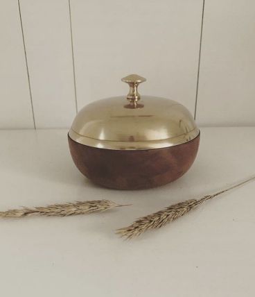 Boîte laiton et bois