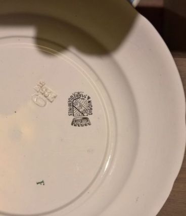 12 assiettes parlantes digoin sarreguemines