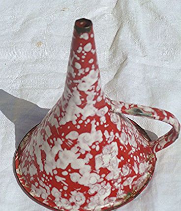  entonnoir ancien en acier émaillé, vintage