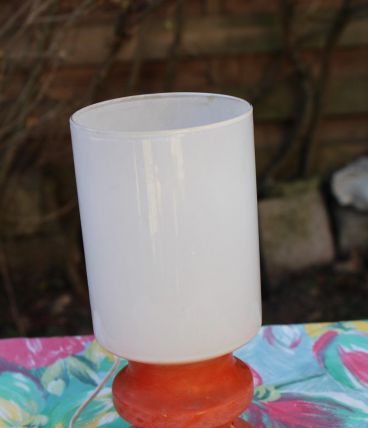 LAMPE DE CHEVET ORANGE ANNÉES 70