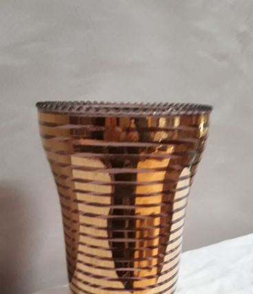 vase avec dorure 1950 superbe 23x14cm