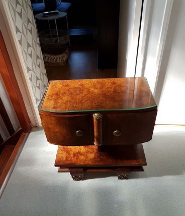 petit meuble d' appoint en bois de rose année 50