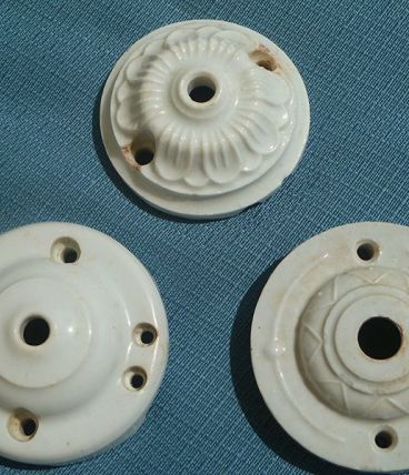 lot de 3 anciennes rosaces de plafonds,vintage