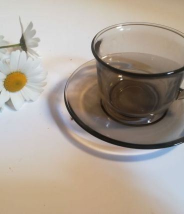 Tasse et soucoue 'fumée noire'