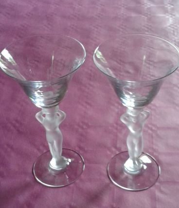 Verres à digestif.  Cristallerie de  Bayel.