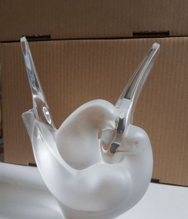Vase Lalique 2 colombes 