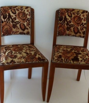 Paire de chaises vintage année 40