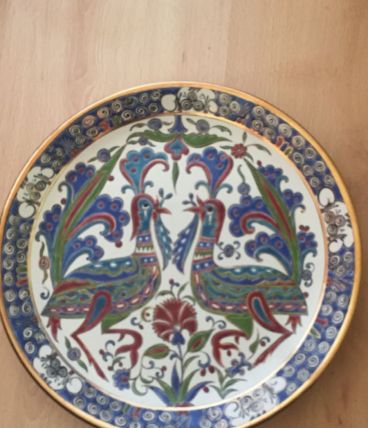 Assiette céramique decorative faite main LINDOS KERAMIK 