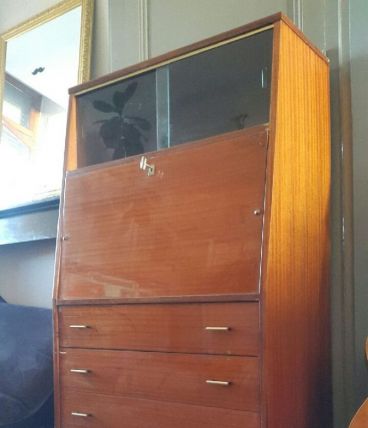 Secrétaire, bureau vintage scandinave 