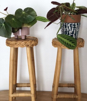 Porte plante rotin &amp; bambou  