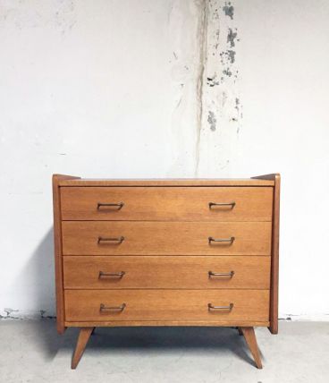 Commode scandi pieds compas 1960