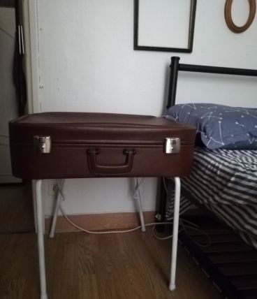 Table à chevet valise années 50/60