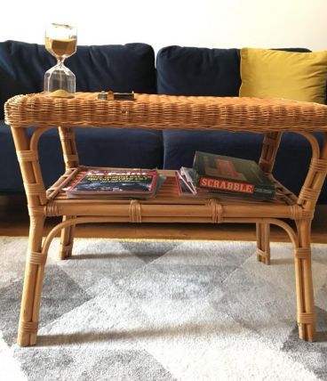 Table basse en rotin
