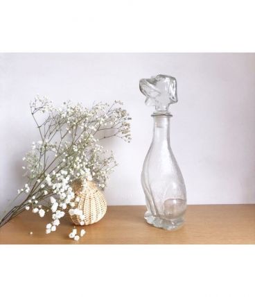 Bouteille italienne tête de chien 