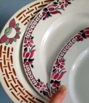 Lot 3 assiettes Saint Amand et Salins