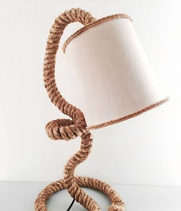 Lampe de table corde abat jour