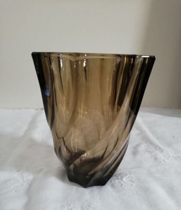 VASE EN VERRE FUME