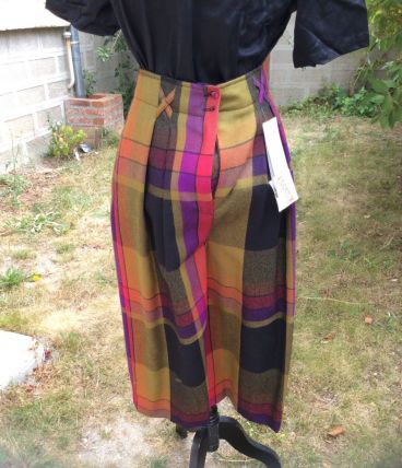 Jupe culotte short vintage tartan 