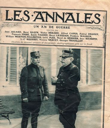 Les annales 1915 Général Pétain et Joffre page de couverture