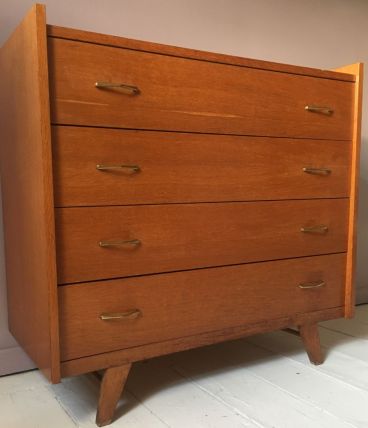 Commode vintage scandinave pieds compas 