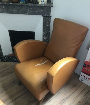 Fauteuil d’époque année 60 à rehousser 